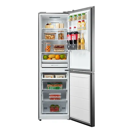 Midea MDRB379FGD02 60/40 Total No Frost Fridge Freezer - Silver
