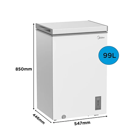 Midea MDRC154FZE01 Freestanding 99 Ltr Chest Freezer - White