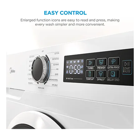 Midea MF110W80BA10WUK 8kg 1400 Spin Washing Machine - White