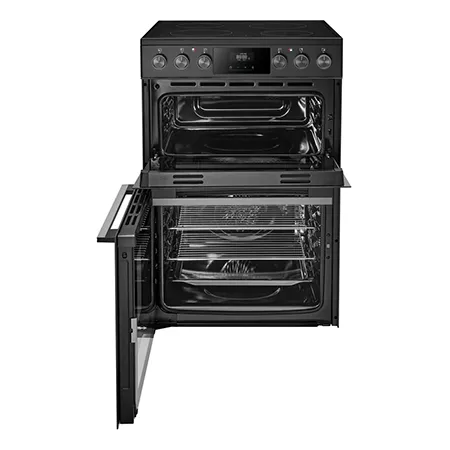 Midea MFO24EME4R118-B 60cm Double Oven Cooker with Ceramic Hob - Black