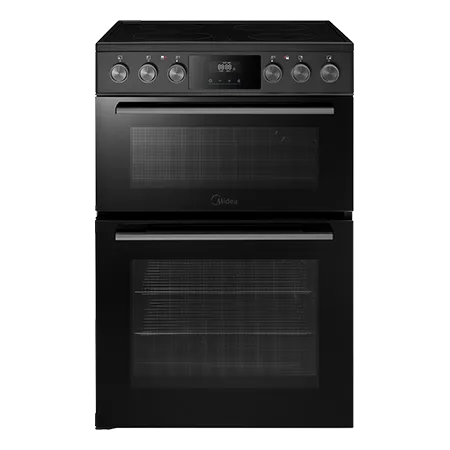 Midea MFO24EME4R118-B 60cm Double Oven Cooker with Ceramic Hob - Black