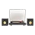 Mitchell Acoustics USTREAMGROOVE Turntable with Speakers - Black