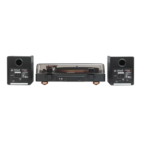 Mitchell Acoustics USTREAMGROOVE Turntable with Speakers - Black