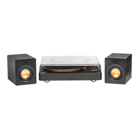 Mitchell Acoustics USTREAMGROOVE Turntable with Speakers - Black