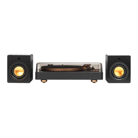 Mitchell Acoustics USTREAMGROOVE Turntable with Speakers - Black