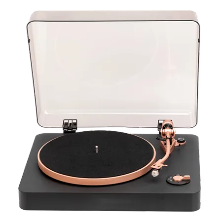 Mitchell Acoustics USTREAMTT1 Bluetooth Vinyl Turntable - Black and Rose Gold