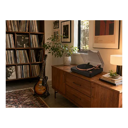 Mitchell Acoustics USTREAMTT1 Bluetooth Vinyl Turntable - Black and Rose Gold