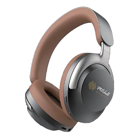 Mitchell Acoustics USTREAMAURA Headphones With Auracast Technology - Brown/Black