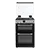 Montpellier MDOG60LS 60cm Gas  Cooker  with Double Oven With Lid Silver - LPG Jets Included