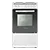 Montpellier MSE46W 50cm Electric Cooker White with Single Oven