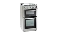 Montpellier MDOG50LS 50cm Gas Double Oven With Lid Silver - LPG Jets Included