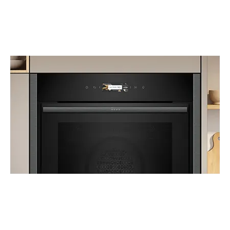 NEFF B54CR71G0B Slide and Hide Built-In/Under Electric Single Oven  Pyrolytic Self-Cleaning  Graphite Colour