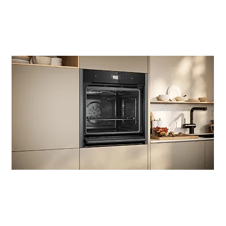 NEFF B64CS71G0B Slide and Hide Built-In/Under Electric Single Oven  Pyrolytic Self-Cleaning  Graphite Colou