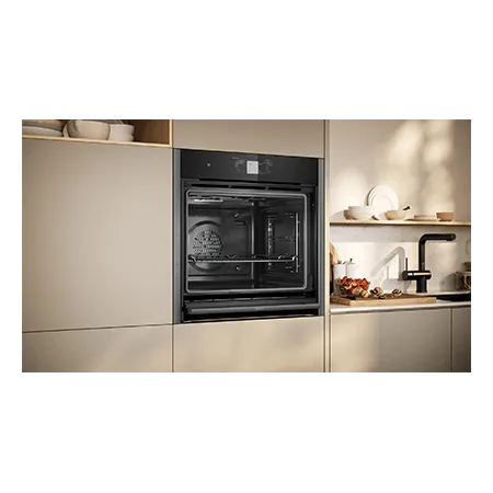 NEFF B64CT73G0B Slide and Hide Built-In Electric Single Oven  Pyrolytic Self-Cleaning  Graphite Colour