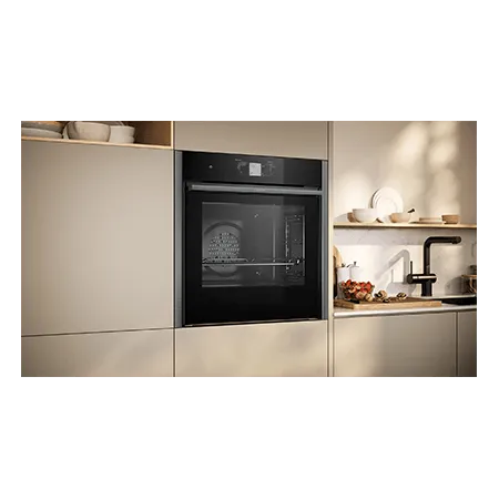 NEFF B64CT73G0B Slide and Hide Built-In Electric Single Oven  Pyrolytic Self-Cleaning  Graphite Colour