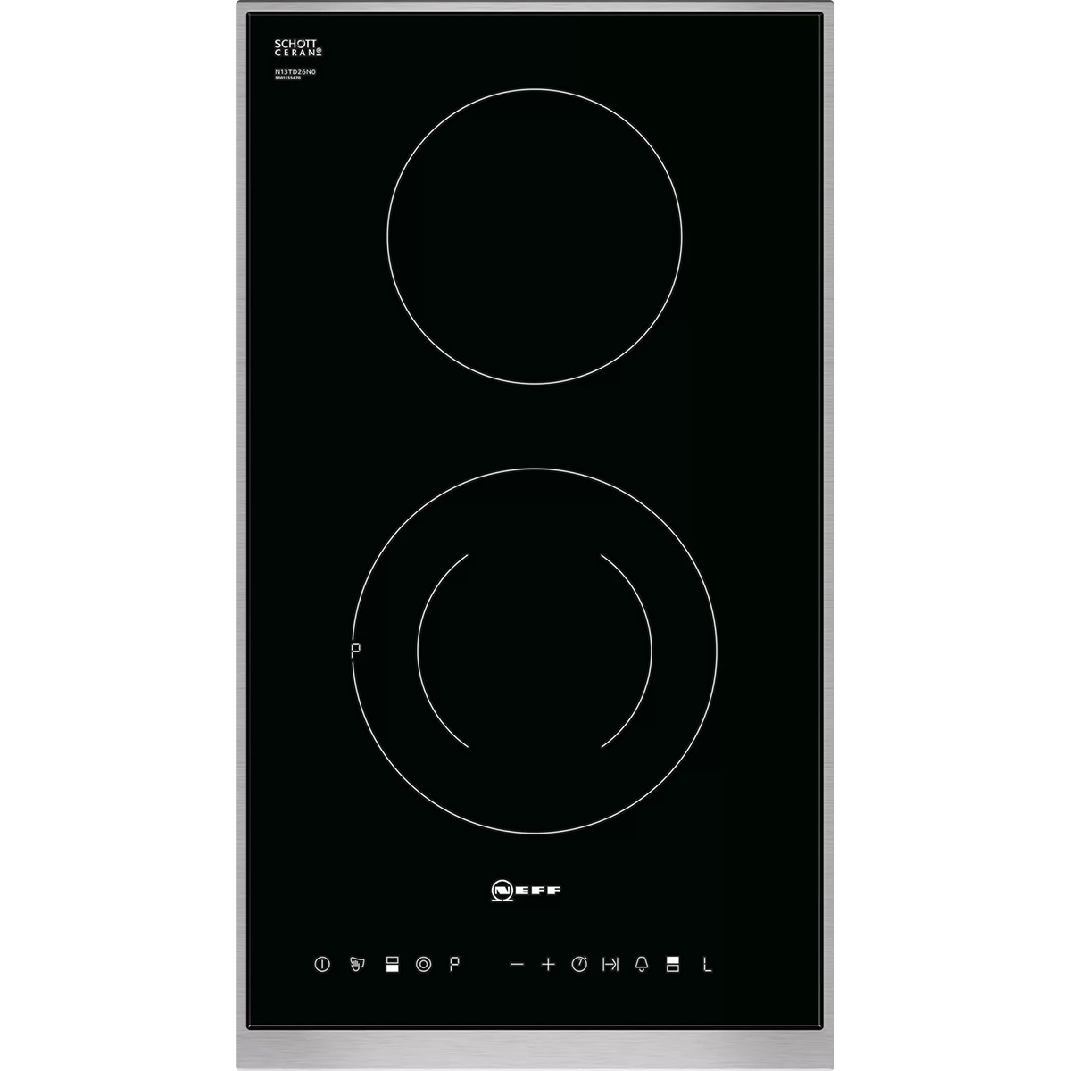 NEFF N13TD26N0, 30cm 2 Zone Ceramic Hob with Touch Controls