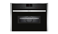 NEFF C17MS32H0B Built In Compact Electric Single Oven with Microwave Function - Stainless Steel