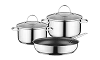 NEFF Z943SE0 Three Piece Induction Pan Set for Induction Hobs- Stainless steel NEFF Z943SE0 Three Piece Induction Pan Set for Induction Hobs- Stainless steel