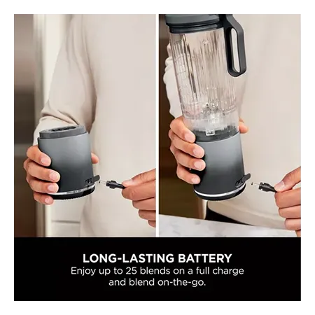 Ninja BC251UKGY Compact Portable Rechargeable Blender - Grey