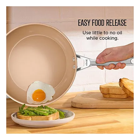 Ninja CW90928UK ExtendedLife Ceramic 28cm Wok - Apricot