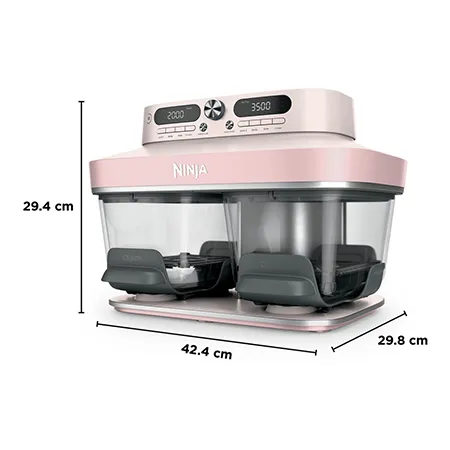 Ninja DD102UKPK1 8-in-1 Function Glass Air Fryer - Rose Quartz