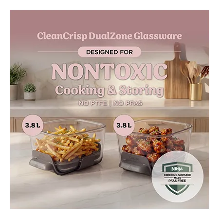 Ninja DD102UKPK1 8-in-1 Function Glass Air Fryer - Rose Quartz