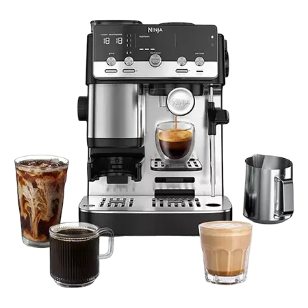 Ninja ES301UK Luxe CafÃ© MINI Espresso Machine - Black/ Silver