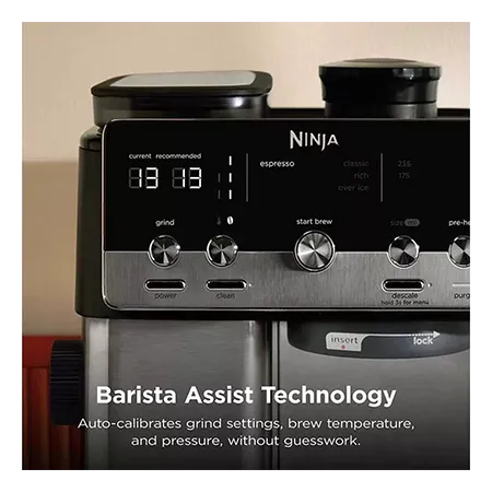 Ninja ES301UK Luxe CafÃ© MINI Espresso Machine - Black/ Silver