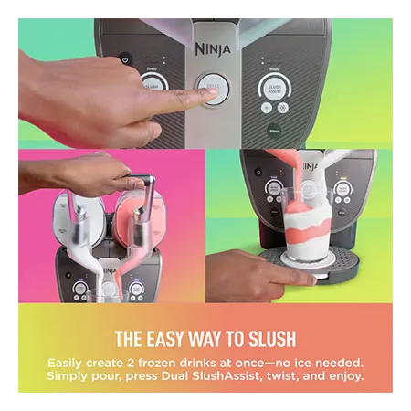 Ninja FS701UKBL SLUSHi Twist Frozen Drink Maker - Blue
