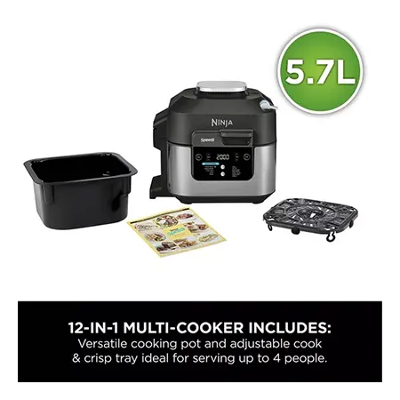 Ninja ON500UK Speedi 12-in-1 Air Fryer & Slow Cooker - Black
