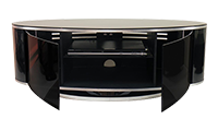 RGB Luna Black Oval Cabinet BEAMTRU doors Swivel Base Black
