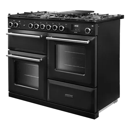 Rangemaster AURA90DFP19276 (90cm  Gas Dual Fuel Range Cooker - Charcoal Black