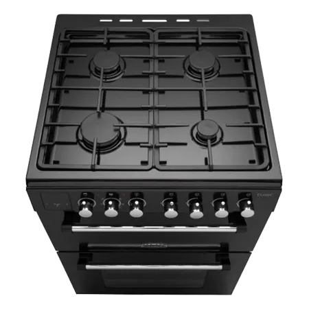 Rangemaster CLA60NGFBLC Classic Gas Cooker with Double Oven Black