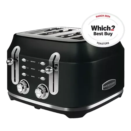 Rangemaster RMCL4S201BK 4 Slice Toaster - Matte Black