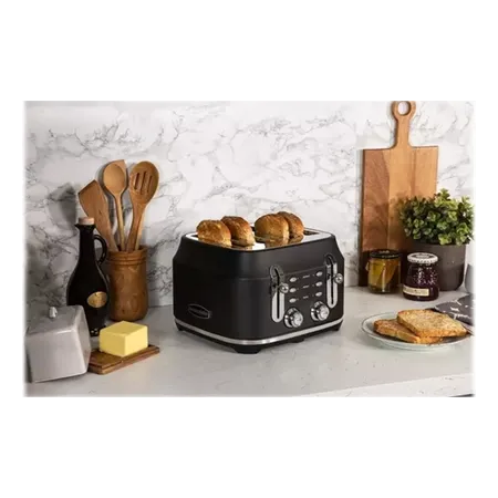 Rangemaster RMCL4S201BK 4 Slice Toaster - Matte Black