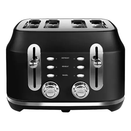 Rangemaster RMCL4S201BK 4 Slice Toaster - Matte Black