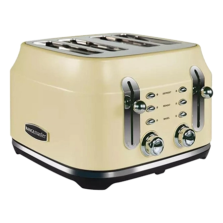 Rangemaster RMCL4S201CM 4 Slice Toaster in Matte Cream Colour