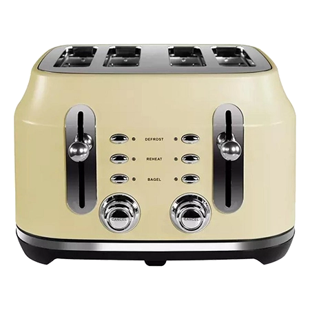 Rangemaster RMCL4S201CM 4 Slice Toaster in Matte Cream Colour