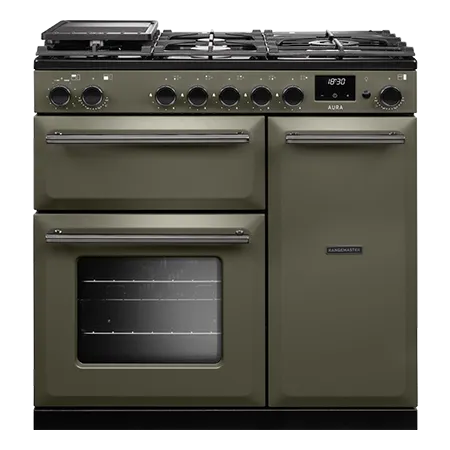 Rangemaster AURA90DFP19281 Aura 90cm Dual Fuel Riverbed - Onyx
