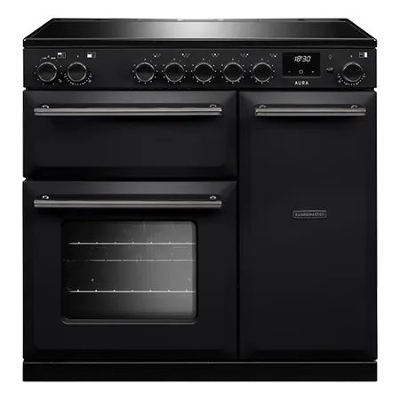 Rangemaster AURA90EIP19284 90cm Induction Range Cooker - Black
