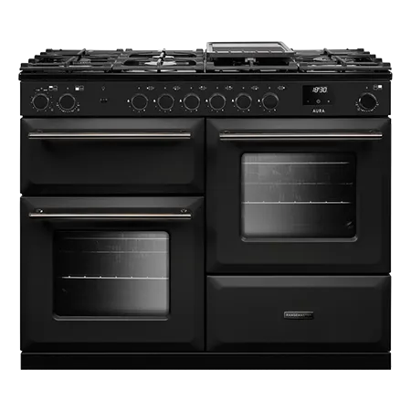 Rangemaster AURO110DF19308 110cm  Gas Dual Fuel Range Cooker - Charcoal Black