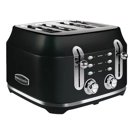 Rangemaster RMCL4S201BK 4 Slice Toaster - Matte Black