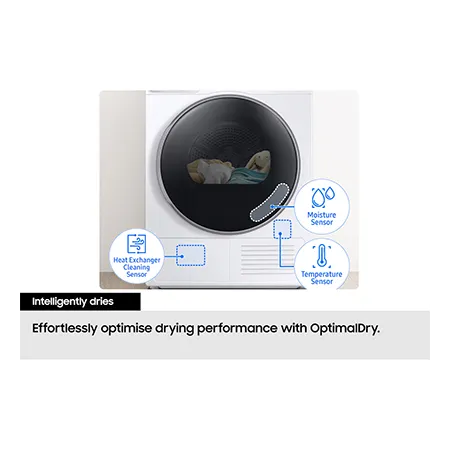 SAMSUNG DV90BB9445GHS1 9kg Heat Pump Tumble Dryer - White