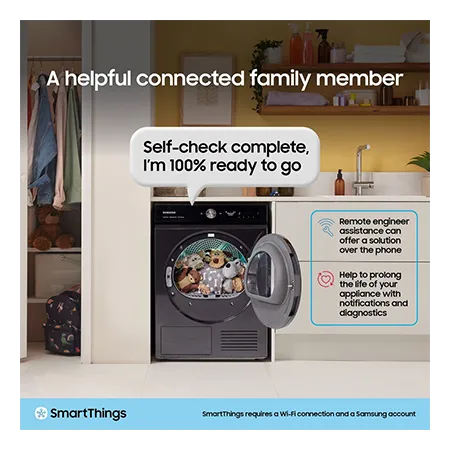 SAMSUNG DV90F09F4SU1 9kg Heat Pump Tumble Dryer - Dark Grey