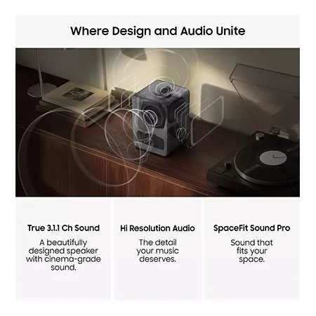 SAMSUNG HWLS70H Multi-Directional Music Studio 7 WiFi-Bluetooth Wireless Speaker - Black