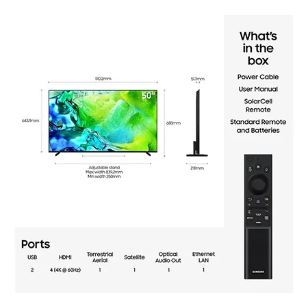 SAMSUNG QE50QN80H 50" 4K Neo QLED Vision AI Smart TV
