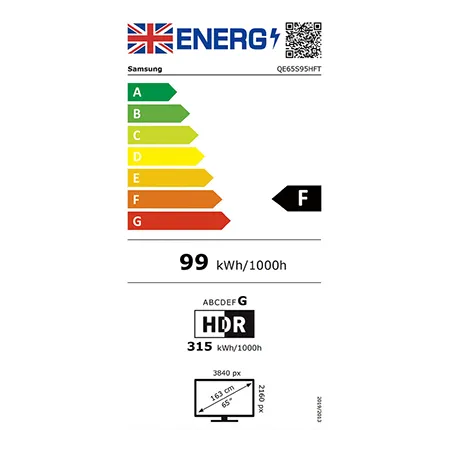SAMSUNG QE65S95H 65" OLED Glare Free Vision AI Smart TV