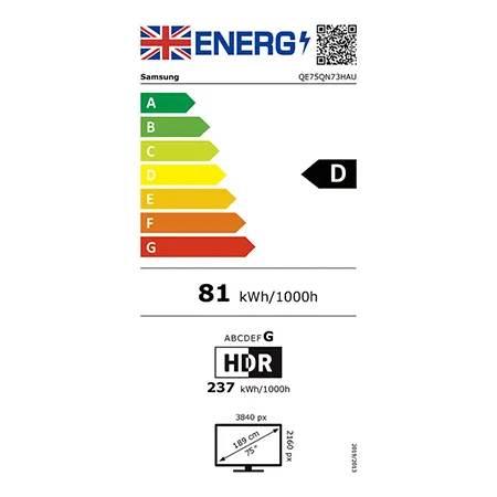 SAMSUNG QE75QN73H 75" 4K Neo QLED Vision AI Smart TV