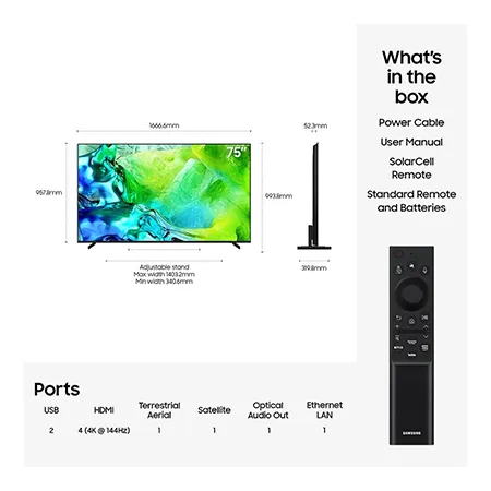 SAMSUNG QE75QN80H 75" 4K Neo QLED Vision AI Smart TV