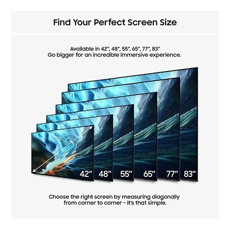 SAMSUNG QE77S90H 77" OLED Glare Free Vision AI Smart TV